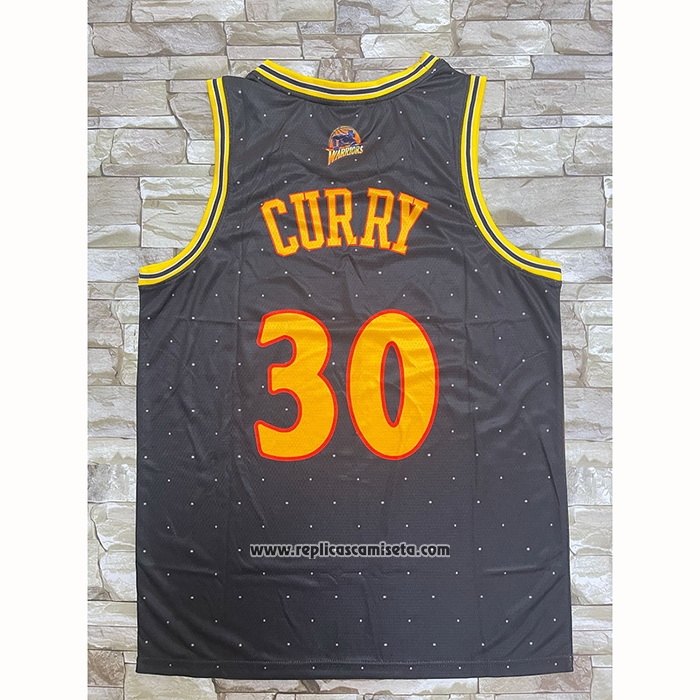 Camiseta Golden State Warriors Stephen Curry #30 Mitchell & Ness MVP Negro